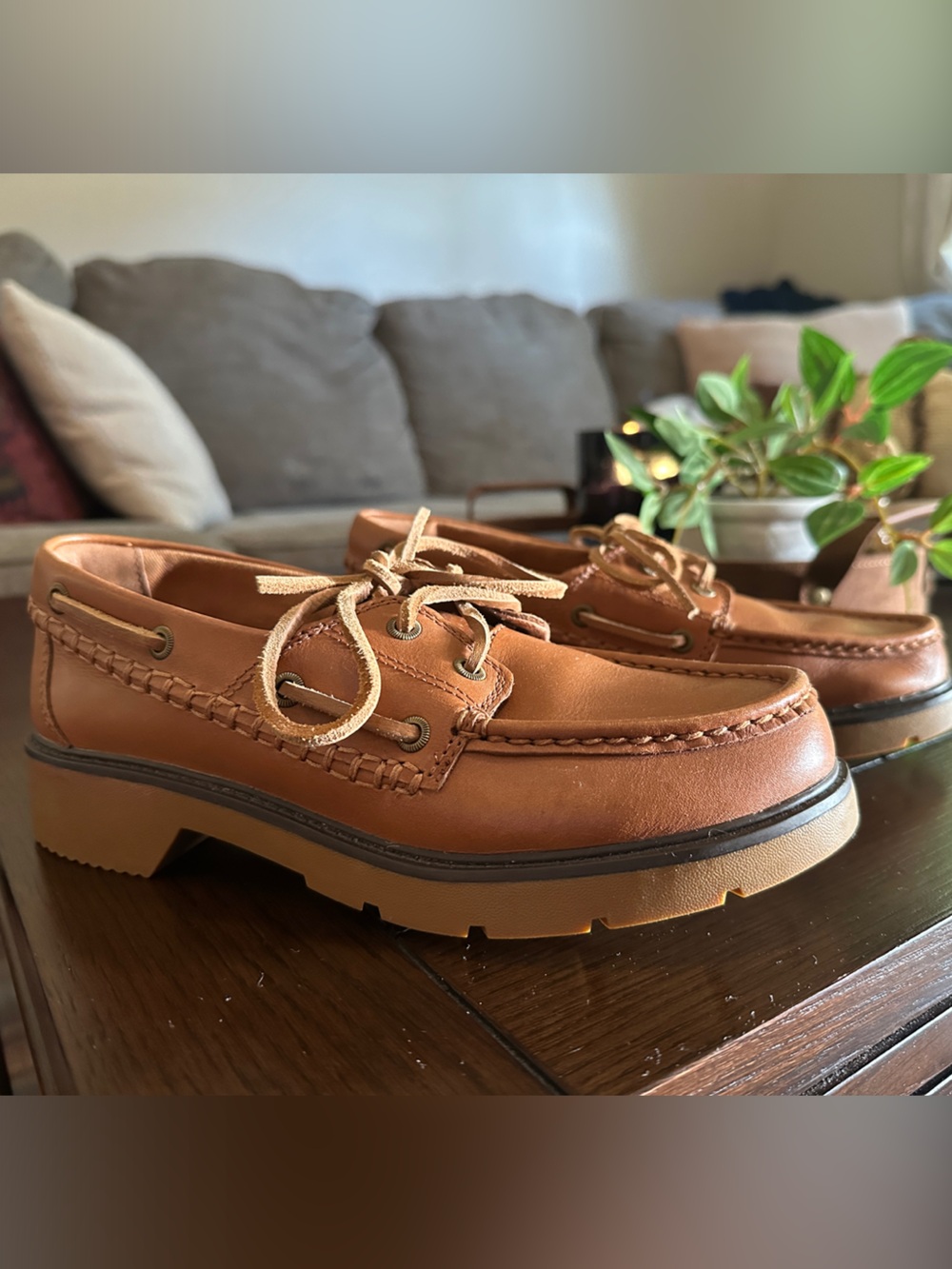 Sperry Women's Tan Leather Boat Loafers